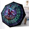 Cyber Dragon Mandala Pattern Umbrella, Portable and Foldable Design, 8 Ribs, a Casual Accessory for Halloween, Christmas, and Birthday Gifts.