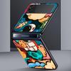 Cartoon Cute Cosmonaut Hard PC Phone Case For Samsung Galaxy Z Flip 7 6 5 4 Black Cover For Galaxy Z Flip3 Foldable Fundas Shell