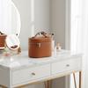 Large Capacity Cosmetic Box Internal Storage Box PU Leather Makeup Bag Waterproof Zipper Closure Travel Organizer Bag Daily Use