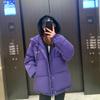 Girls' fake two-piece splicing cotton clothes, hooded thickened cotton-padded clothes, casual jackets, offline entities can be mixed