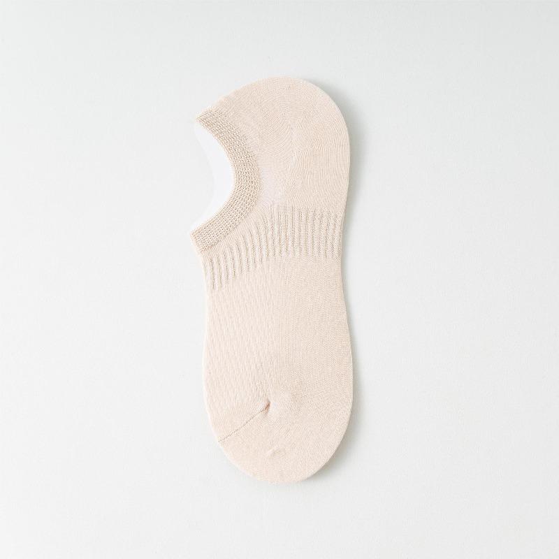 

Women s Spring and Summer Mesh Solid Color Simple Shallow Mouth Boat Socks Solid Color Mesh Breathable Silicone Non-falling Heel Invisible Socks 1 pair тілесний