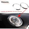 RLB-HILON Headlight Trim Ring Compatible With MINI Cooper F55 F56 F57 2014 2015 2016 2017 2018    Year, 1Pair Chrome Headlight Bezel For Driver And