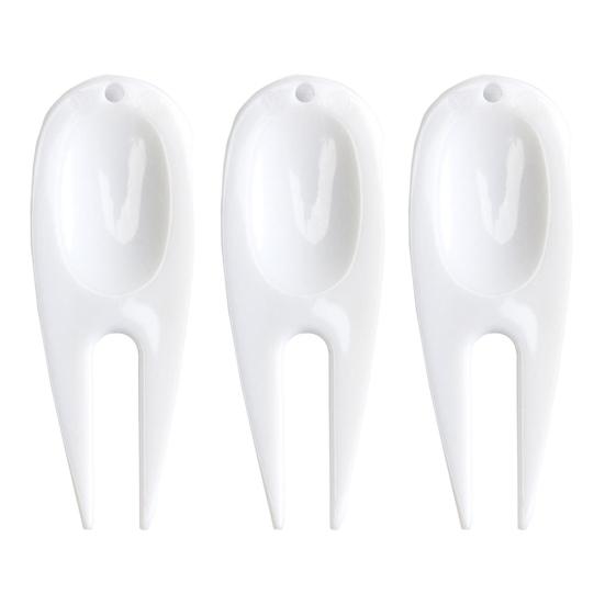 3Pcs Golf Green Fork Anti-rust Effective Compact Repair Turf Plastic Golf Divot Repair