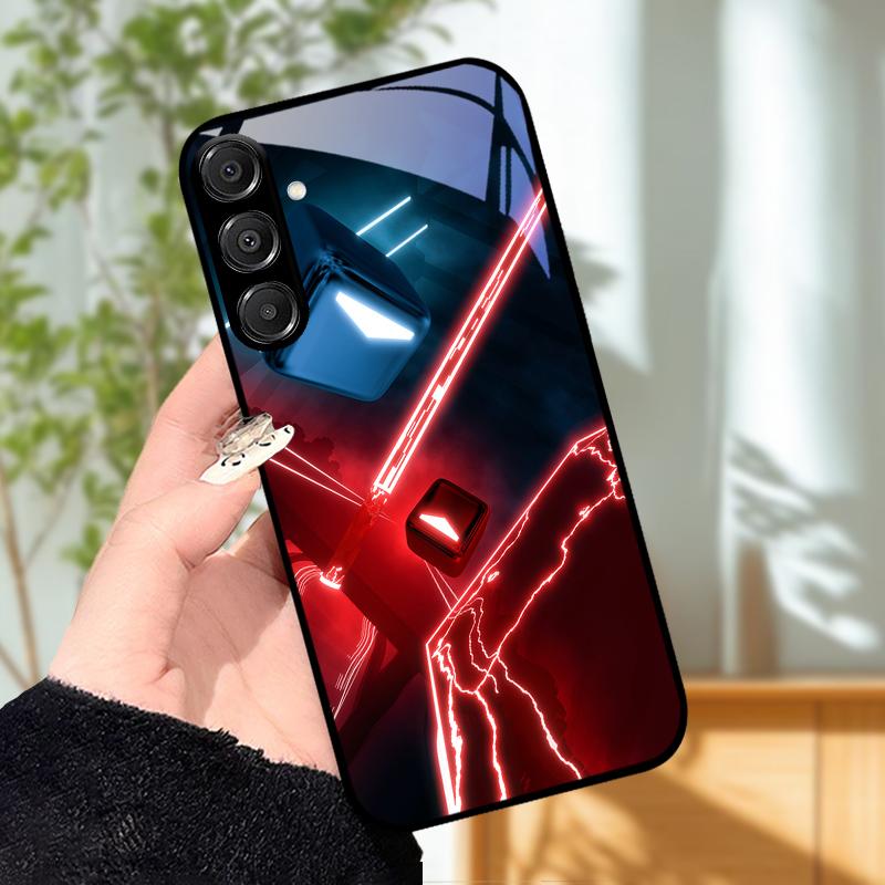 For Samsung A25 A26 Cute Case A35 A36 A55 A56 5G Tempered Glass Phone Cover For Galaxy A15 4G 5G Hard PC Glass Protective Fundas