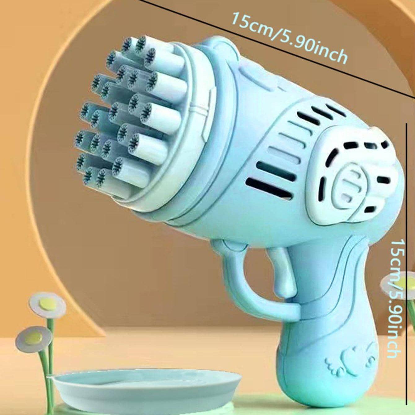 

1 шт. - 23-дырочный игрушечный пистолет для пускания пузырей, машина для пускания пузырей Гатлинга, электрический многодырочный пистолет для пускания пузырей синий