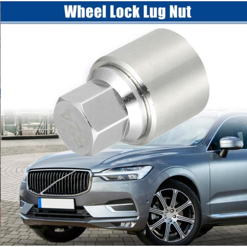 Silver 524 Anti-theft Lugnut Socket Wheel Lock Bolts Nut Screw Removal Key New fit for VW Volkswagen