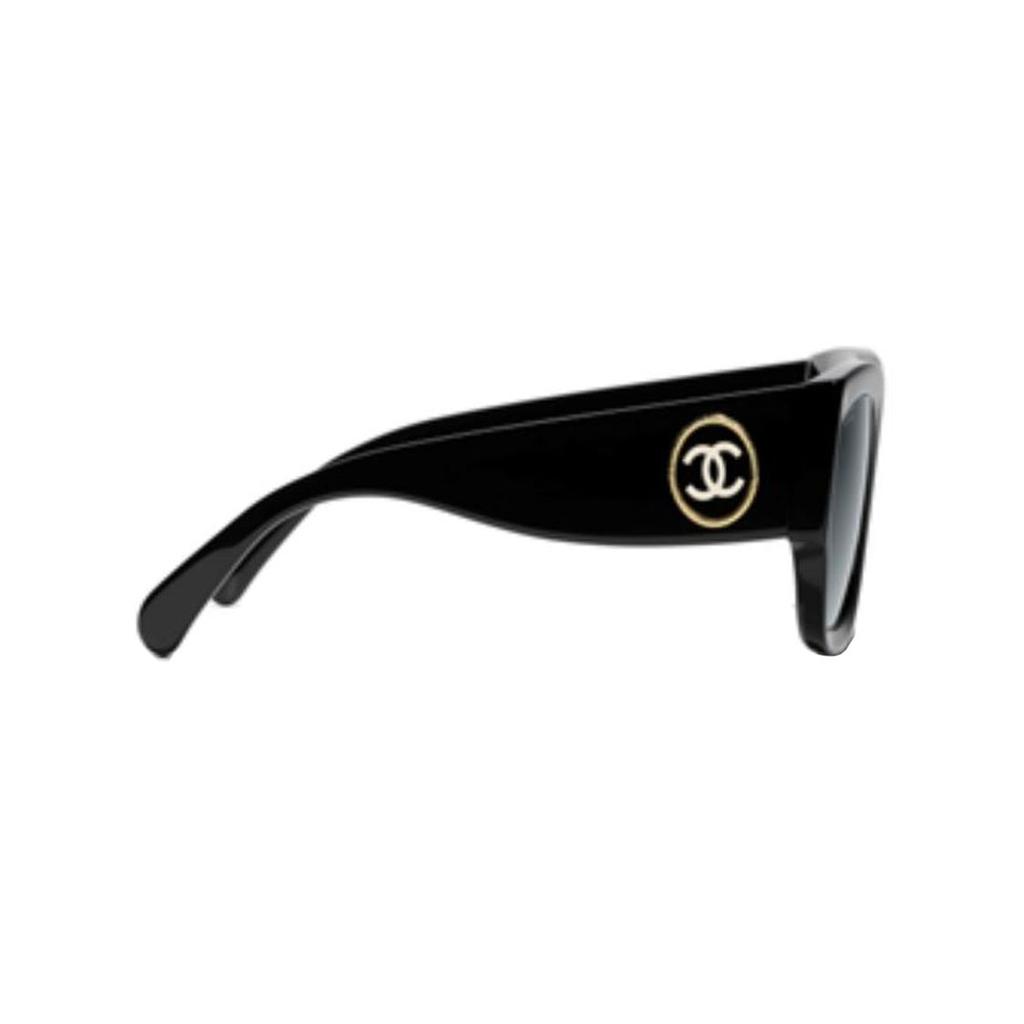 Chanel Rectangle Sunglasses With Logo Unisex sunglasses Black CH5507A-C622S8