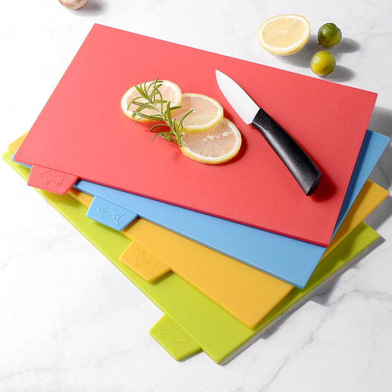 PP Plastic Cutting Board Set with Storage - 4 Piece, Multi-purpose for Kitchen, Fruit, and Food Prep