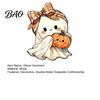 Seasonal Shelf Display Halloween Wooden Ghost Ornament with Pumpkin Pattern, Double Sided Desktop Decoration, Spooky Tiered Tray Decor Decor,