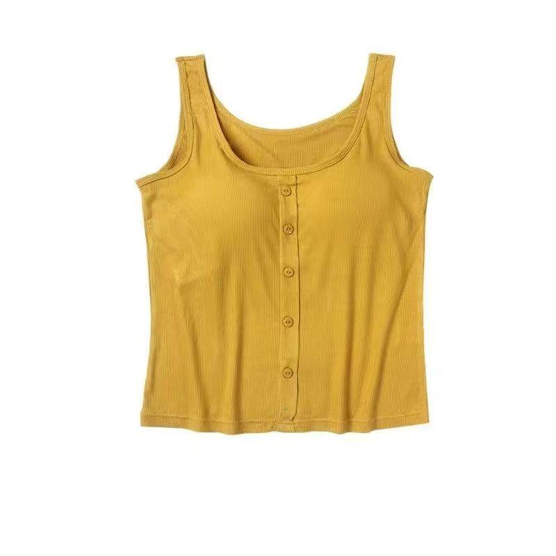 Damen Modal Camisole mit eingebautem BH-Pad - Vielseitig, dünn, stilvoller Rücken, kurzes Tube-Top