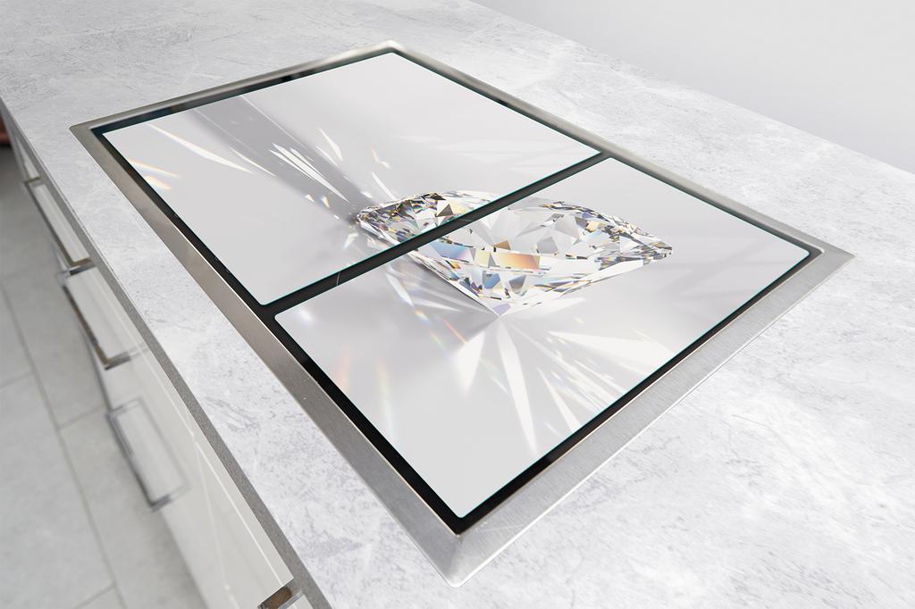 SZKLANA PŁYTA OCHRONNA NA KUCHENKĘ 75x52 DIAMENT