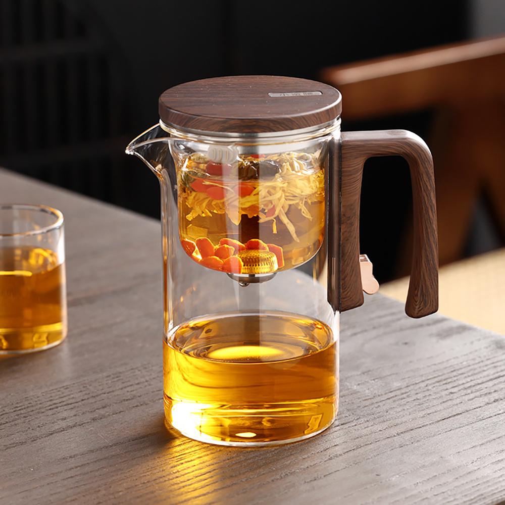 520ML / 720ML Glass Tea Pot with Infusers Magnetic Water Separation Teapot for Loose Leaf Tea