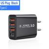 USB Wall Charging,4 Port Fast USB & USB C Charging Block,Charging Station Hubs Block Power Strips Adapter Plug