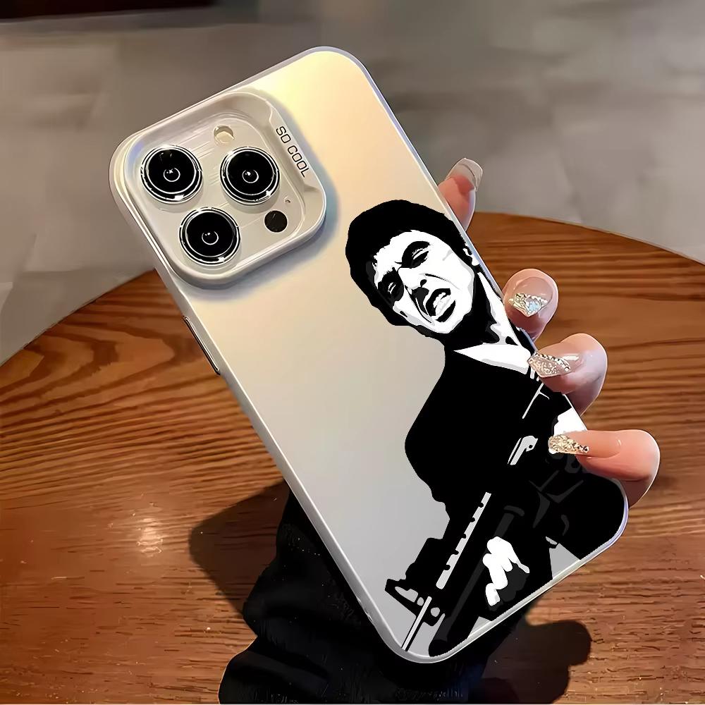 Movie Scarface Pattern Phone Case for iPhone 17 Air 16 15 14 11 Pro 13 12 Mini 8 7 Matte Laser Bumper Shockproof Hard Cover