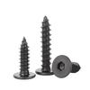 Allen Head Screw M5 M6 M8 Black 304 Stainless Steel Super Ultra-Thin Hex Socket Flat Head Self-Tapping Wood Screws L:10-80mm