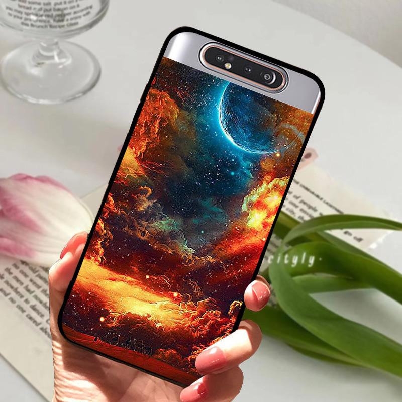 Per Samsung Galaxy A80 Custodia A 80 Antiurto Morbida TPU Silicone Copri Telefono Per Samsung Galaxy A80 Funda A80 2019 Capa Cartone Animato