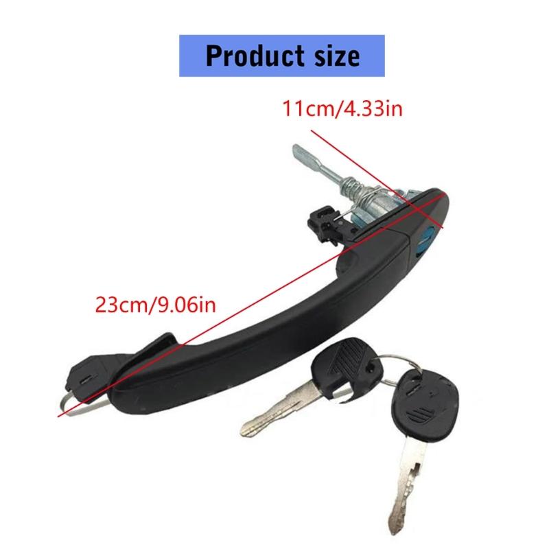 Car Exterior Door Handle Lock with 2 Keys for MK3 377837205 373837205 Replacement Door Handle Auto Accessories