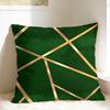 Green And Gold Line Pattern Pillow Case Print Pillow Cover For Sofa Home Decor Vintage Pillowcases
