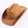 Popular European and American classic suede western cowboy hats, men's and women's fashion outdoor cowboy hats