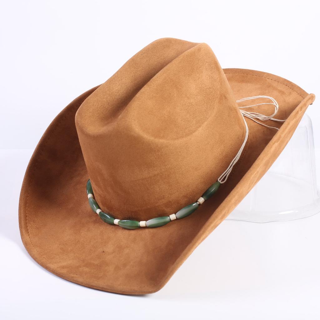 Popular European and American classic suede western cowboy hats, men's and women's fashion outdoor cowboy hats