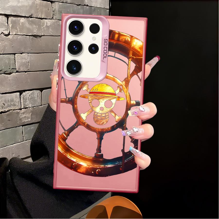 

Soft Cover Phone Case for Samsung Galaxy S25 Note 20 Ultra S21 S24Ultra S25Plus S24 FE S20 FE S23 S22 Ultra One Piece Cute Logo Galaxy S23 FE