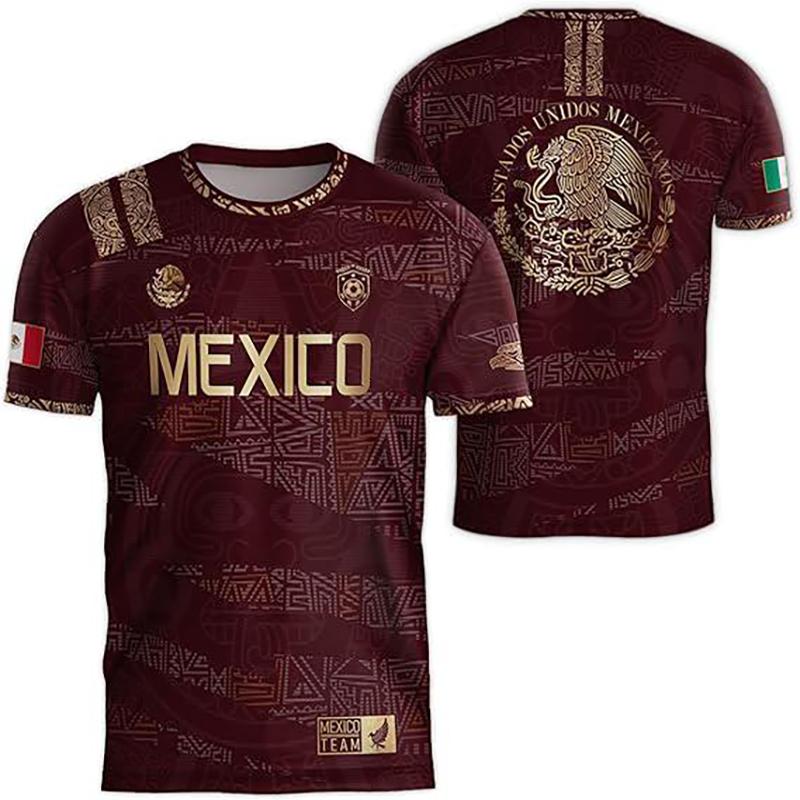 Mexico 2026 Football Jersey National Flag Print Home Away Soccer Shirt Team Kit Fanwear For Men And Women XXS