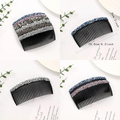 Rhinestones Hair Combs Crystal Bridal Hair Clips Hair Ornaments Handmade Fashion Jewelry Wedding Elegant Korean Accessories