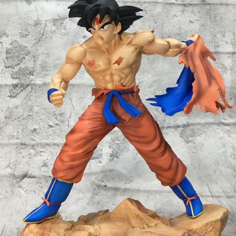 Dragon Ball Animation Surrounding First Appearance REAL Tear Clothes Wukong First Super Battle Wukong Figure Tide Play Doll Statue