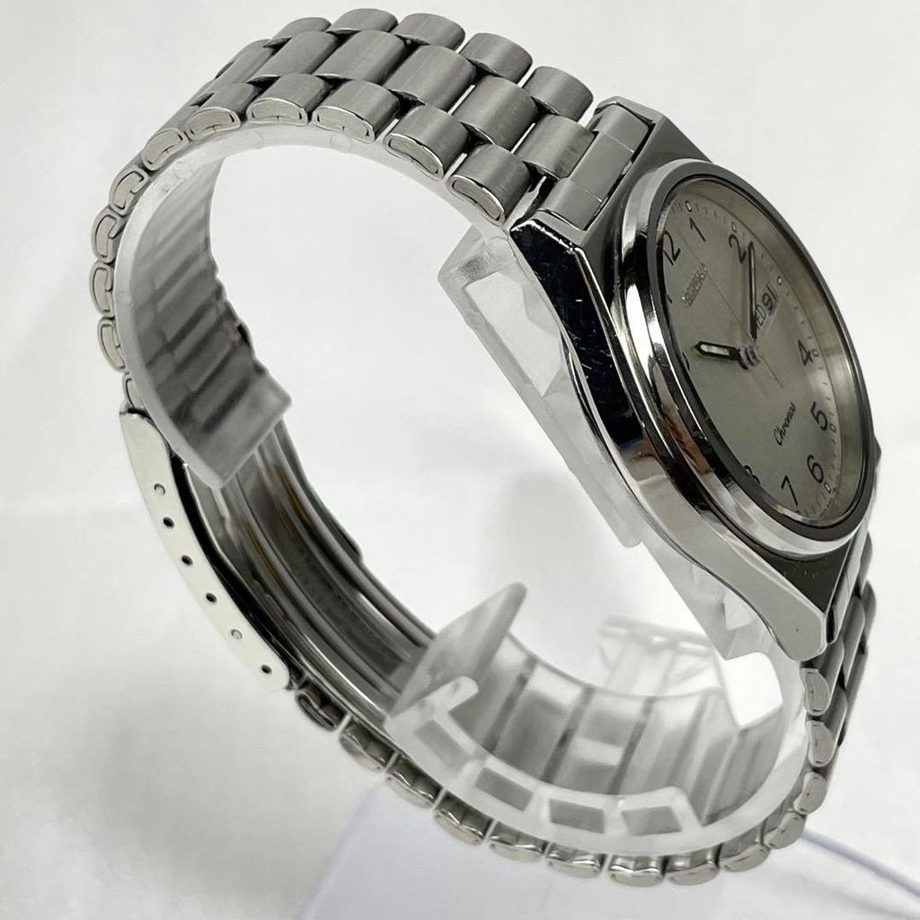 [USED] Working/Battery: Seiko Chronos Day Date Quartz Watch with Genuine Strap