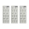 Set of 3 Ice Cube Trays of 15 Ice Cubes In White Plastic Fackelmann Ref. 9910150