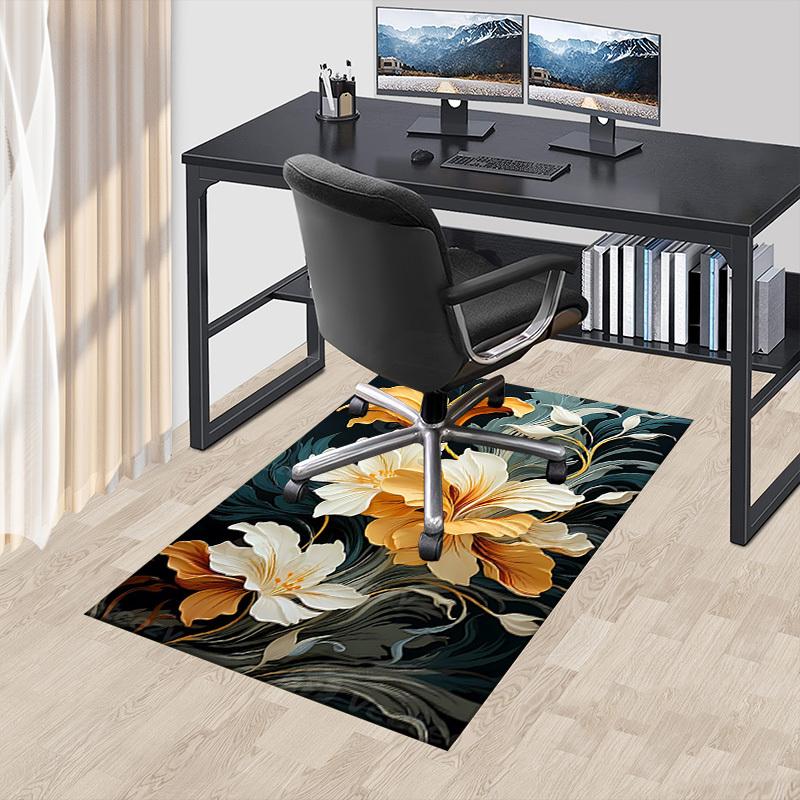 1 ks Koberec s květinovým vzorem, Ultra měkký, Silný a savý, Protiskluzová podložka omyvatelná v pračce pro předsíň