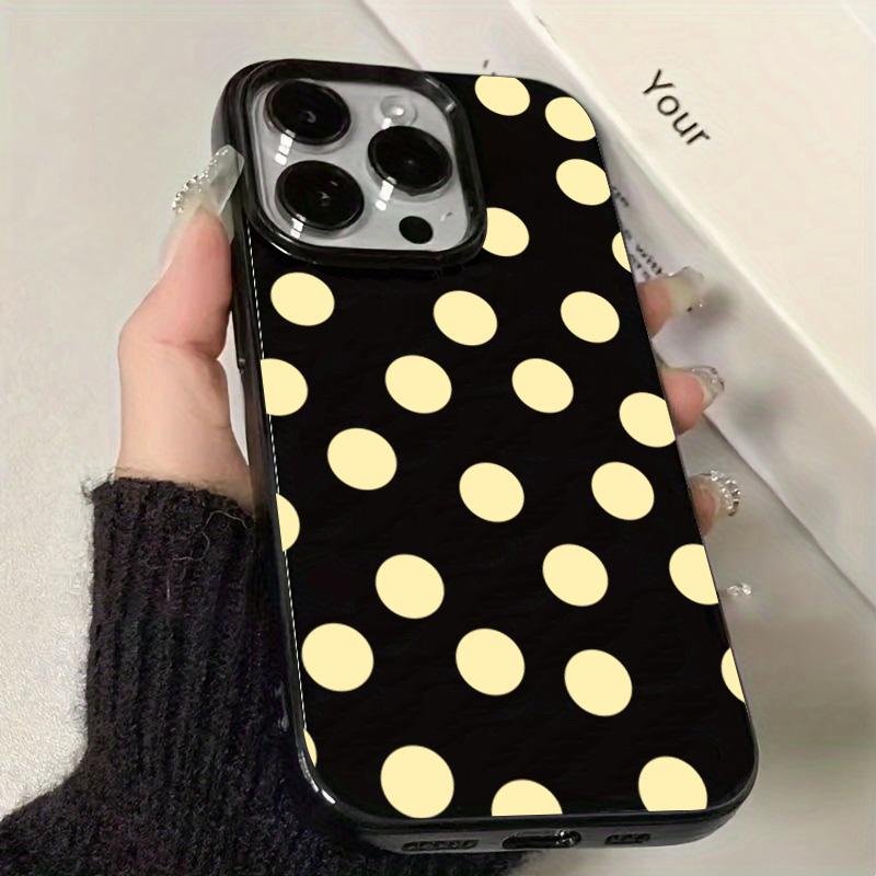 Simple Fashion Yellow Polka Dot Pattern Phone Case For iPhone 17 Air 16 15 14 13 12 11 Pro Max 16E XR X XS 7 8 Plus Soft Cover