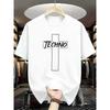 European Size Men'S Graphic Print Crew Neck T-Shirt | European and American Street Style, Soft Medium-Stretch, Regular Fit, Comfortable and Versatile