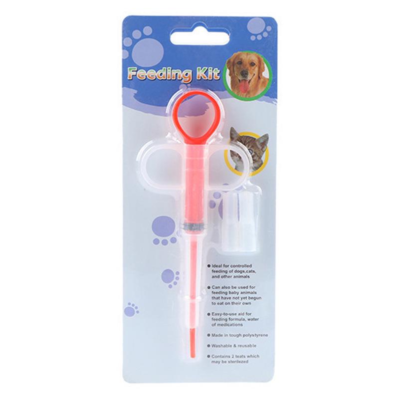 Double-Ended Replaceable Pet Medicine Feeding Syringe for Dogs & Cats