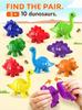 Montessori Dinosaur Matching Toy: Alphabet, Number & Pattern Learning, Early Math Enlightenment Educational Aid for Kids