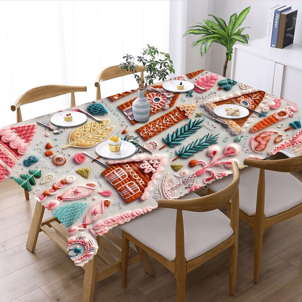 Christmas tablecloth rectangular lace tablecloth (lace)