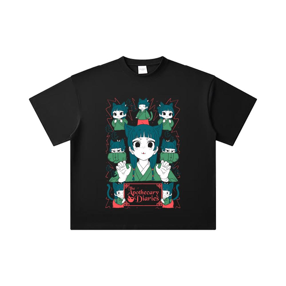 260 GSM Double Yarn 32 Count 100% Cotton Apothecary Diaries V1 Print Unisex Heavy Cotton T Shirt