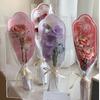 Retro Floral Single Stem Bouquet Sleeve for Fresh Flowers - DIY Gift Packaging Bag for Roses and Florists