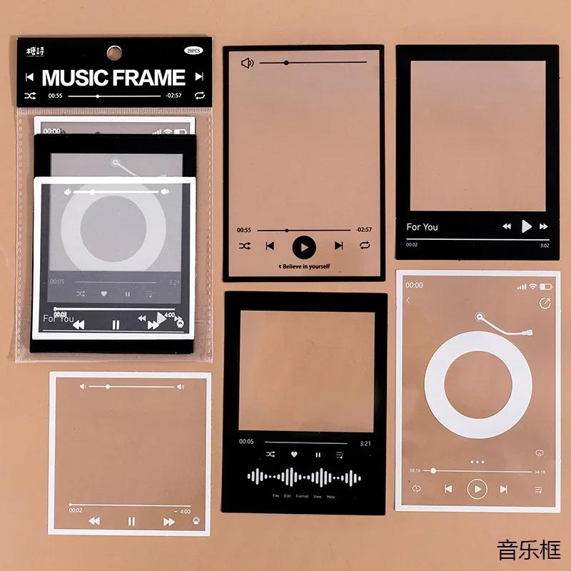 15 Sheets Vintage Photo Film Frame PET Sticker Package DIY Diary Junk Journal Decoration Label Stickers Album Scrapbooking