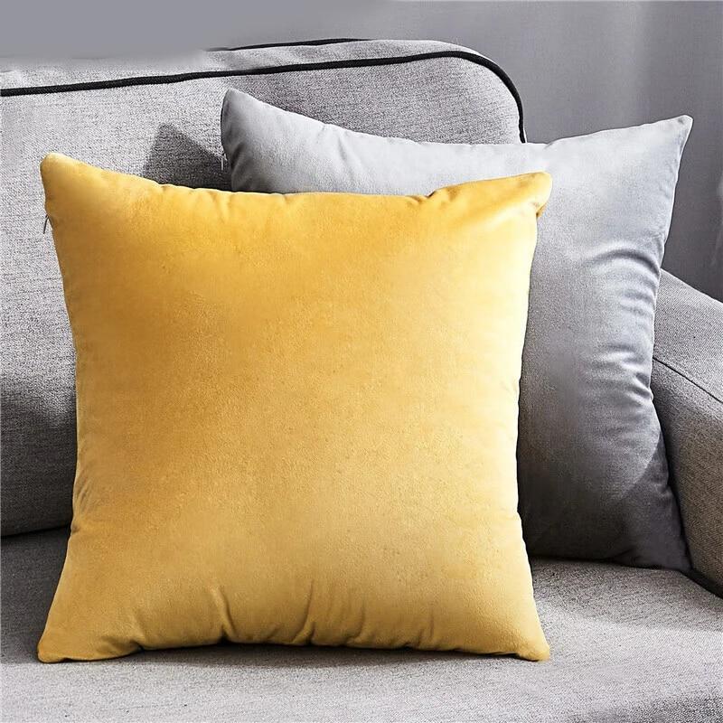 Solid color velvet pillowcase huddle pillowcase Nordic vintage style cushion cover home