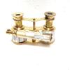 Antique Brass Made Binocular Telescope with Handle Golden and White Colour Travelling Telescope Vintage