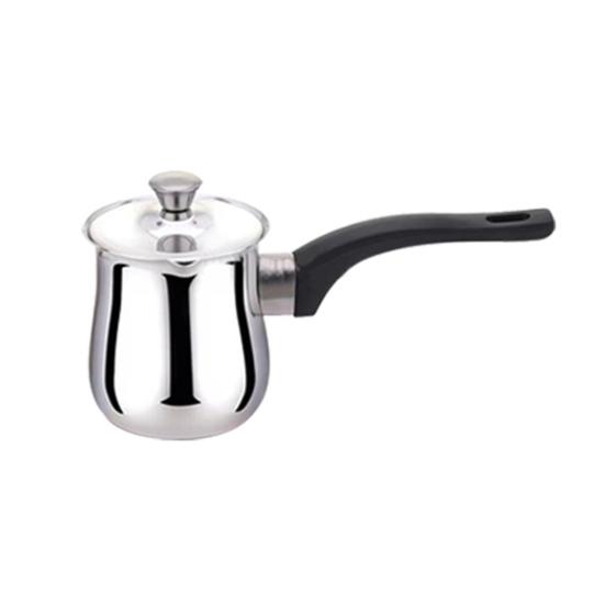 Yousheng Coffee Pot Stainless Steel Milk Warmer with Cool Handle Small Saucepan for Butter Melting And Sauces Portable Espresso Maker for Home