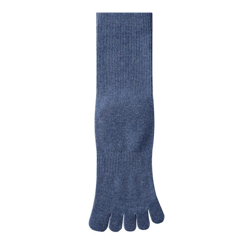 Male Autumn and Winter Cotton Anti Bacterial Deodorant Breathable Sweat In The Tube Five Finger Socks