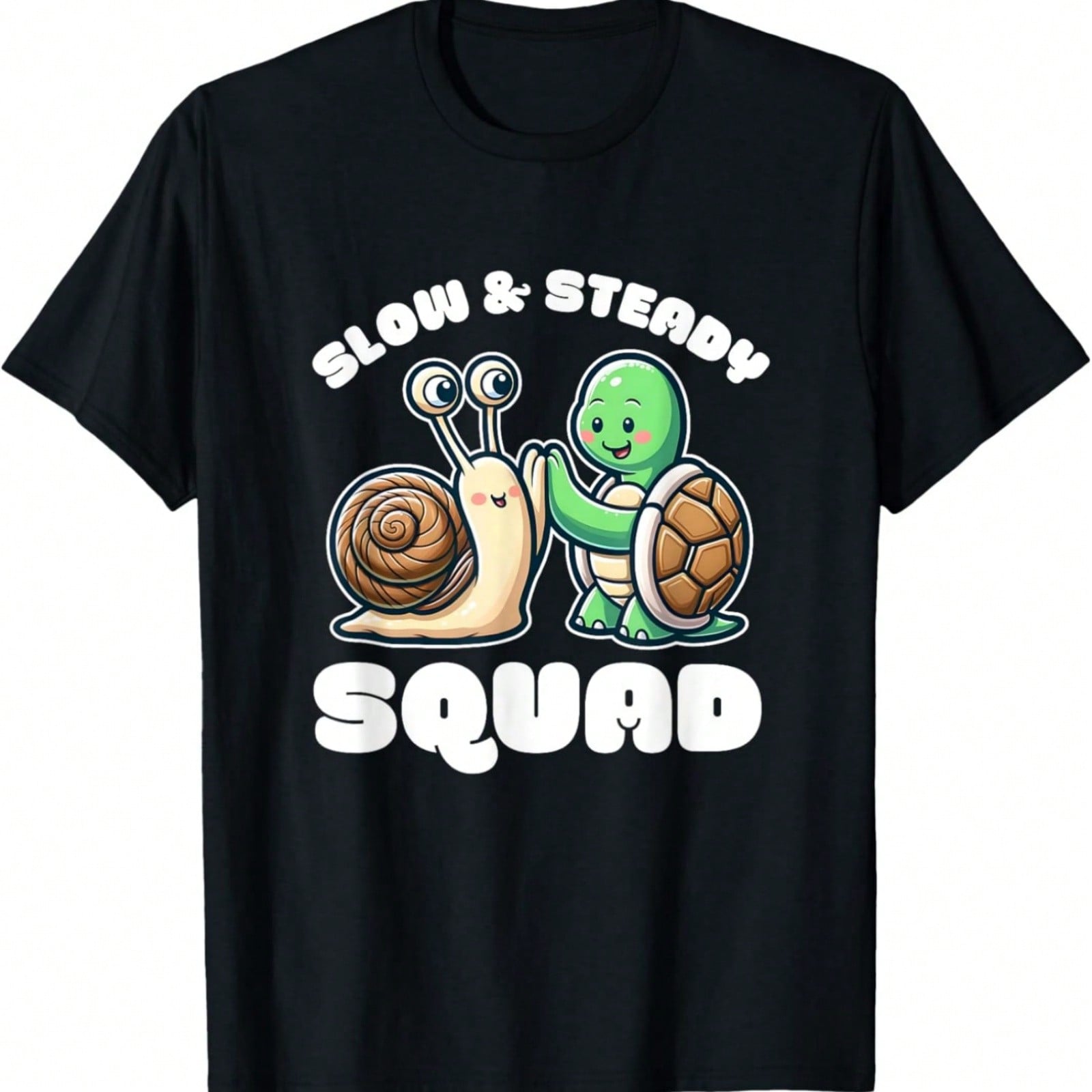 Slow & Steady Squad Snail And Turtle Kawaii Humor T-Shirt S разноцветный