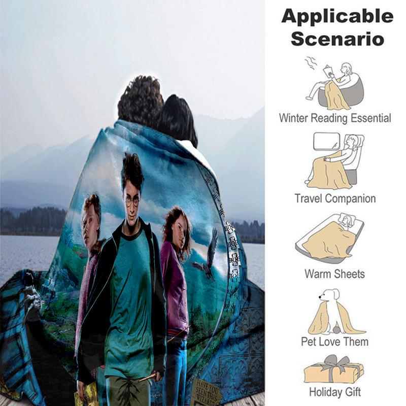 Harry Potter and the Prisoner of Azkaban Movie Poster PrintPrint Blanket, Soft Blanket For Sofa Office Bed And Travelling Daughter Birthday