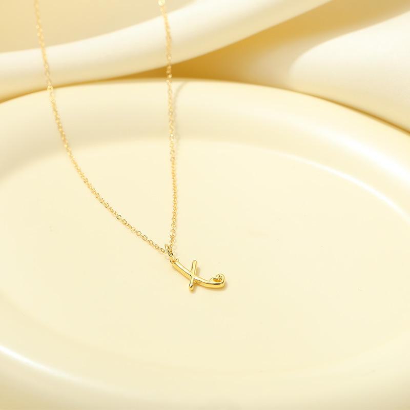 Banyan Tree S925 Silver English Letter Pendant Necklace - Simple, Elegant Style for Mother's Day