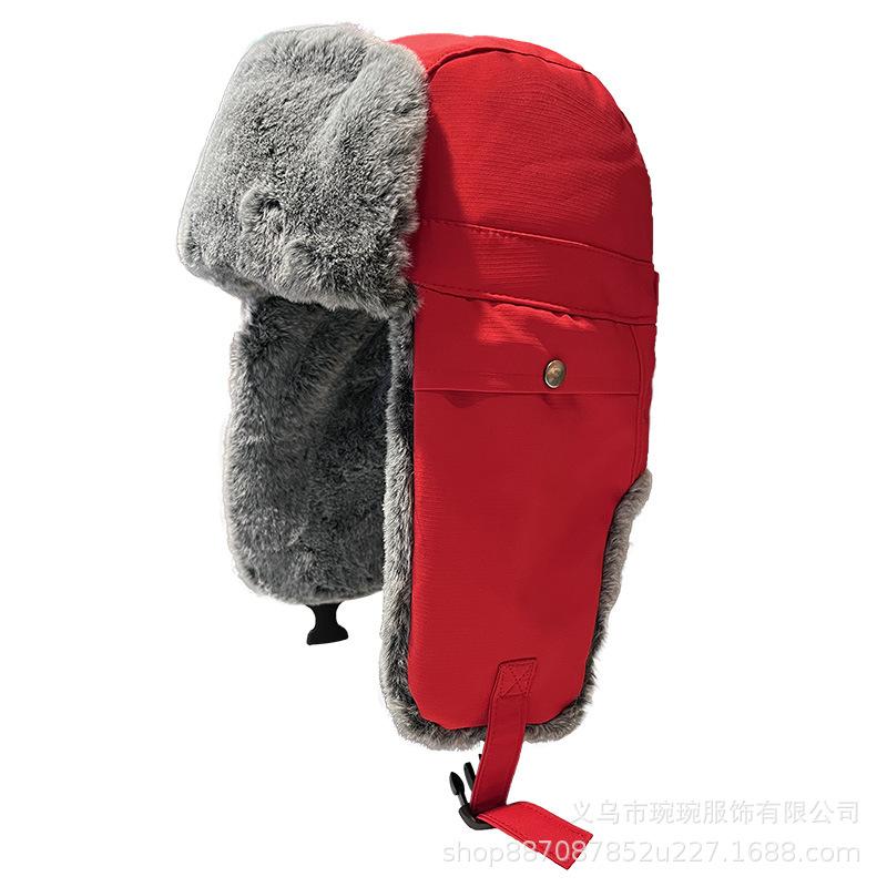 New Tarp Plush Lei Feng Hat Children Winter Warm Cycling Windproof Ear Protection Northeast Skiing Mongolian Cotton Hat