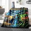 World of Warcraft Print Flannel Blanket High Quality Warm Comfortable Cover for All Seasons Perfect for Gifts Home Decor