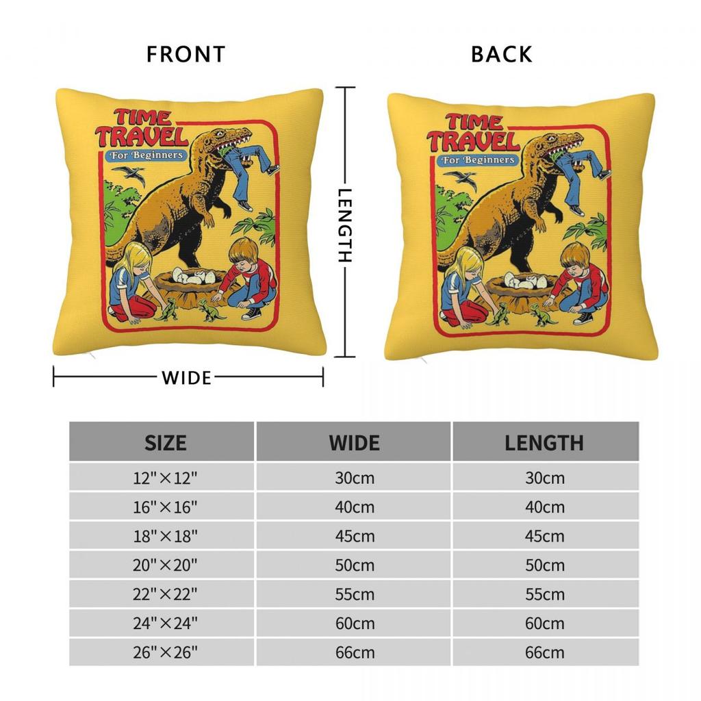 Prehistoric Dinosaur T Rex Square Pillowcase Polyester Linen Velvet Pattern Zip Decorative Pillow Case Car Cushion Cover