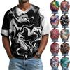 Top casual da uomo con scollo a V, maniche raglan corte